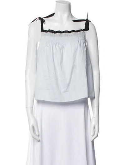 Pre-owned Merlette Square Neckline Sleeveless Crop Top In Multi