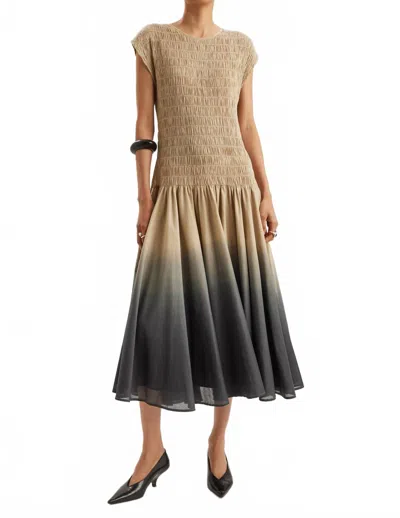 Merlette Stijl Ombre Dress In Sable In Brown