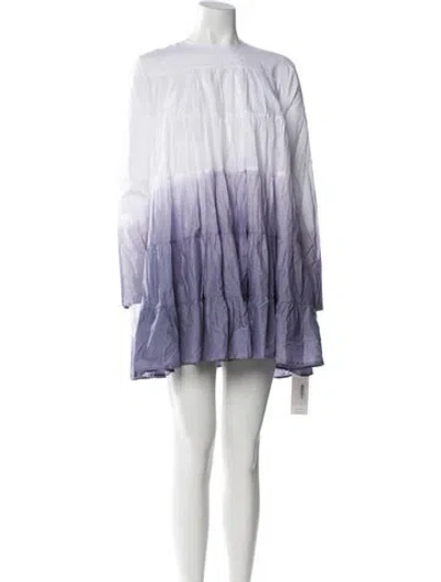 Pre-owned Merlette Striped Mini Dress W/ Tags In Purple