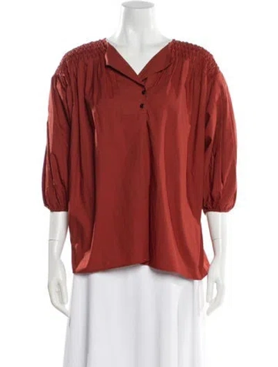 Pre-owned Merlette Three-quarter Sleeve Blouse W/ Tags In Red
