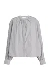 Merlette Tiana Top In Navy Yarn Dyed Stripe In Navy