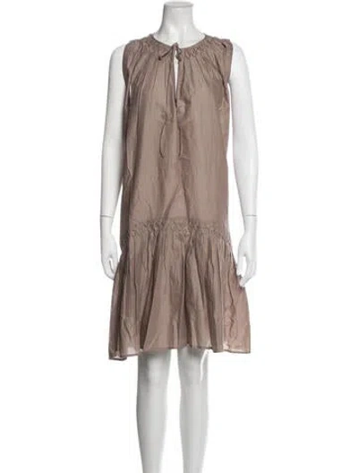 Pre-owned Merlette Tie Neck Mini Dress In Purple