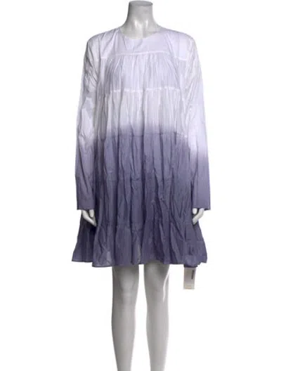Pre-owned Merlette Tie-dye Print Mini Dress W/ Tags In Purple