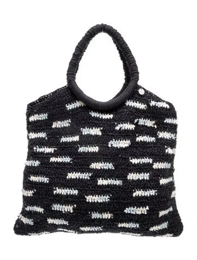 Pre-owned Merlette Tote In Black/blue
