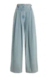 Merlette Tribeca Rigid High-rise Barrel Jeans In Blue
