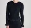 Merlette Verdure Top In Black In Black