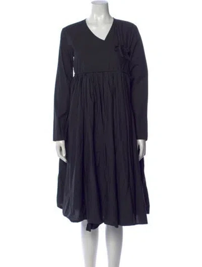 Pre-owned Merlette V-neck Knee-length Dress In Blue