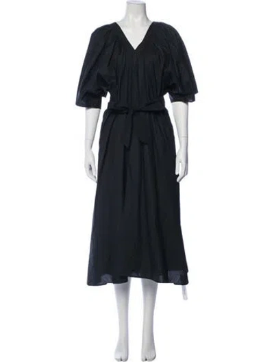 Pre-owned Merlette V-neck Long Dress In Blue