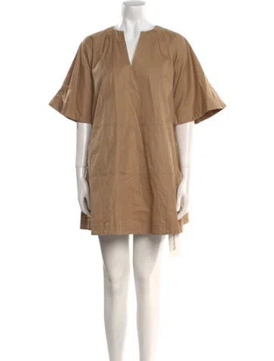 Pre-owned Merlette V-neck Mini Dress W/ Tags In Neutral