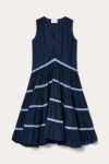 MERLETTE WALLIS DRESS IN NAVY/LIBERTY BLUE PRINT