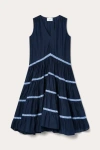 Merlette Wallis Dress In Navy/liberty Blue Print In Navy And Liberty Blue Print