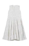 Merlette Wallis Emb Cotton Poplin Dress In Ivory