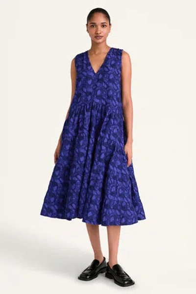 Merlette Wallis Emb Dress In Lapis In Blue