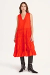 Merlette Wallis Smocked Dress In Flame