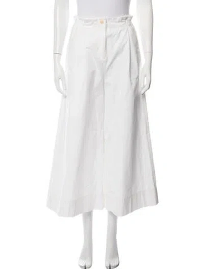 Pre-owned Merlette Wide Leg Pants In White