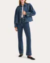 Merlette Easton Denim Jacket In Mid-blue Wash In Blue