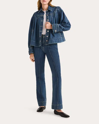 Merlette Easton Denim Jacket In Mid-blue Wash