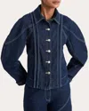 Merlette Folsom Jacket In Dark Denim In Blue