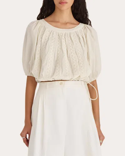 Merlette Women's Kailua Voile Puffed-sleeve Top
