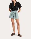 Merlette Kay Denim Short In Light Wash In Blue