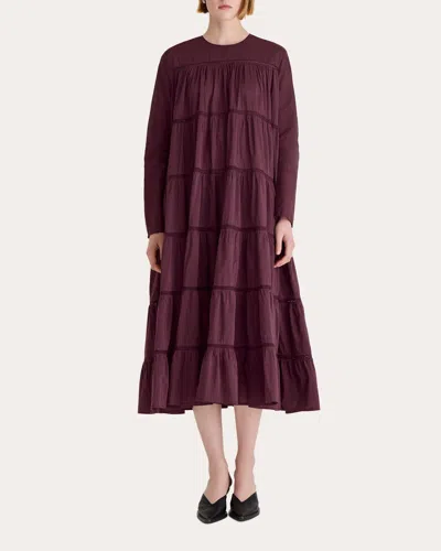 Merlette Women's Maida Tiered Midi Dress Cotton/silk