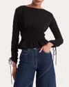 Merlette Mare Top In Black In Black