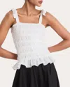 Merlette Morgon Cotton-voile Top In White