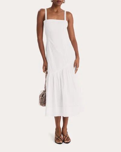 Merlette Natalia Cotton Voile Midi Dress In White