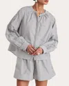 Merlette Tiana Top In Navy Yarn Dyed Stripe In Navy Yard Dyed Stripe