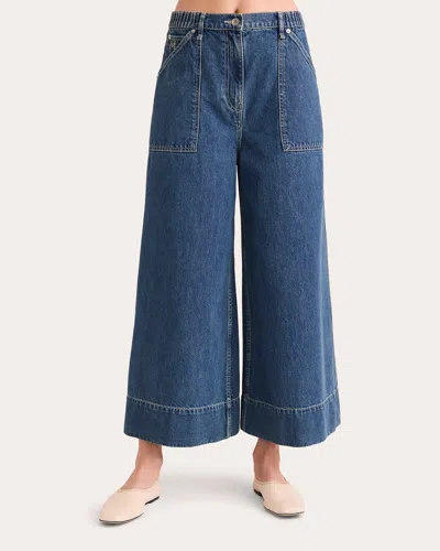 MERLETTE WOMEN'S VIOLETTE CROPPED WIDE-LEG JEANS