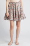 MERLETTE X LIBERTY LONDON HILL FLORAL PRINT COTTON TIERED SKIRT