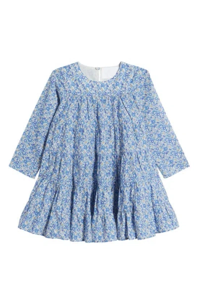 Merlette X Liberty London Kids' Soliman Floral Print Dress In Liberty Blue Print