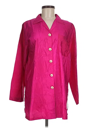 Pre-owned Mermaid 3/4 Sleeve Button Down Shirt In Pink