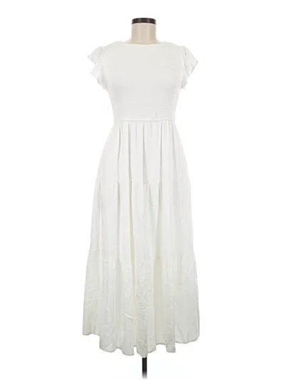 Merokeety Casual Dress In White
