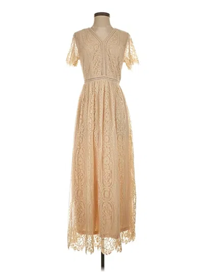 Pre-owned Merokeety Cocktail Dress In Brown