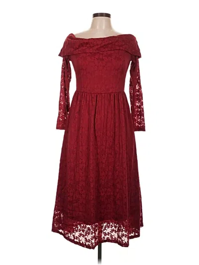 Pre-owned Merokeety Cocktail Dress In Burgundy