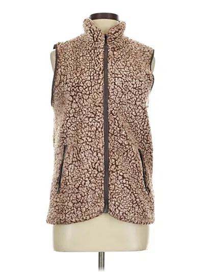 Pre-owned Merokeety Faux Fur Vest In Brown