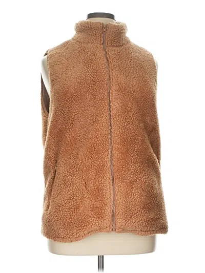 Pre-owned Merokeety Faux Fur Vest In Brown