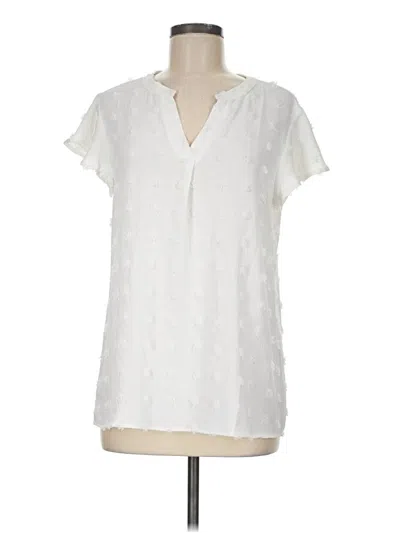 Pre-owned Merokeety Short Sleeve Blouse In Ivory