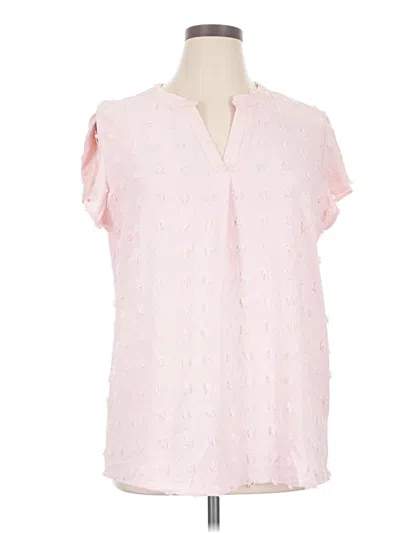 Pre-owned Merokeety Short Sleeve Blouse In Pink