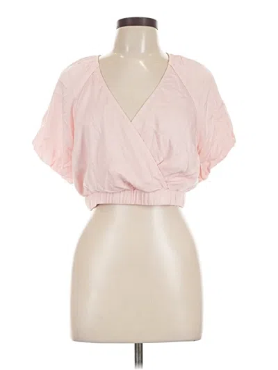 Pre-owned Merokeety Short Sleeve Blouse In Pink