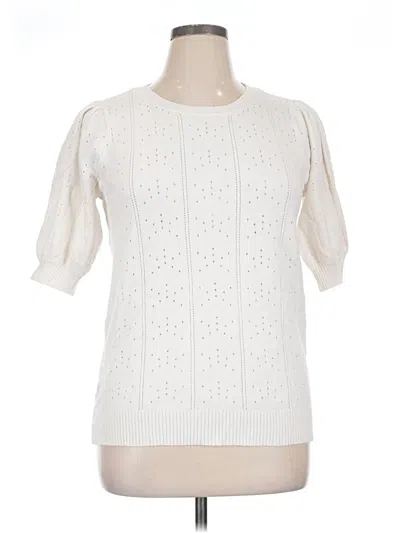 Pre-owned Merokeety Short Sleeve Blouse In White