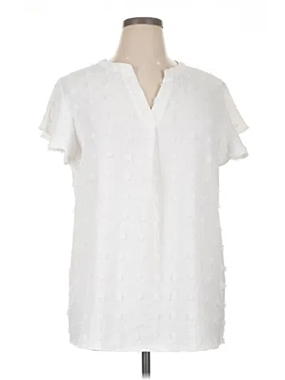 Pre-owned Merokeety Short Sleeve Blouse In White