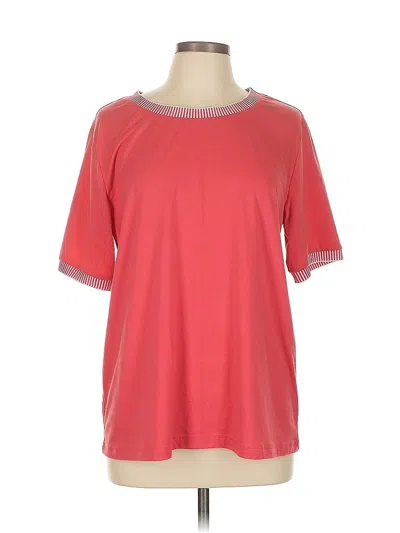 Pre-owned Merokeety Short Sleeve Top Red Scoop Neck Tops