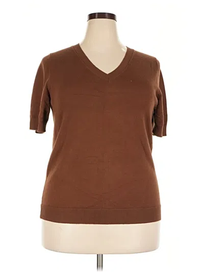 Pre-owned Merokeety Short Sleeve Turtleneck In Brown