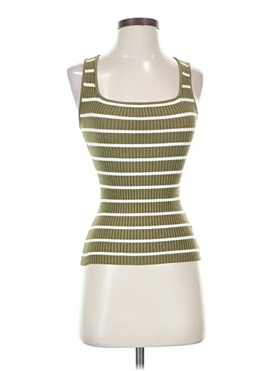 Pre-owned Merokeety Sleeveless Top Green Halter Neckline Tops