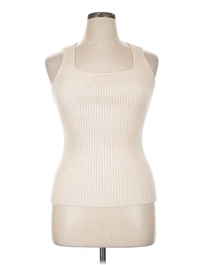 Pre-owned Merokeety Sleeveless Top Ivory Halter Neckline Tops In White