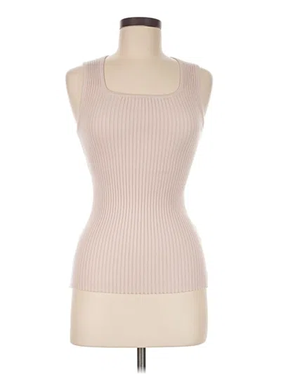 Pre-owned Merokeety Sleeveless Top Tan Halter Neckline Tops