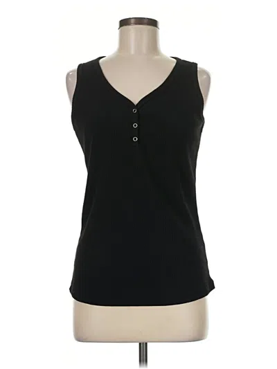 Pre-owned Merokeety Tank Top Black Halter Neckline Tops