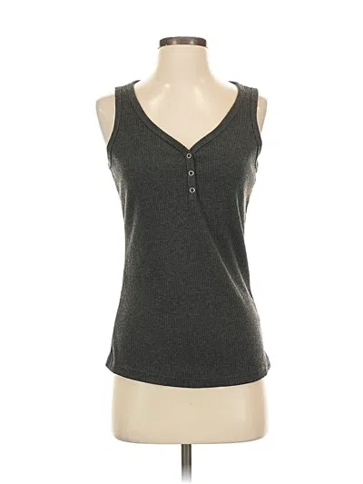 Pre-owned Merokeety Tank Top Gray Plunge Neckline Tops